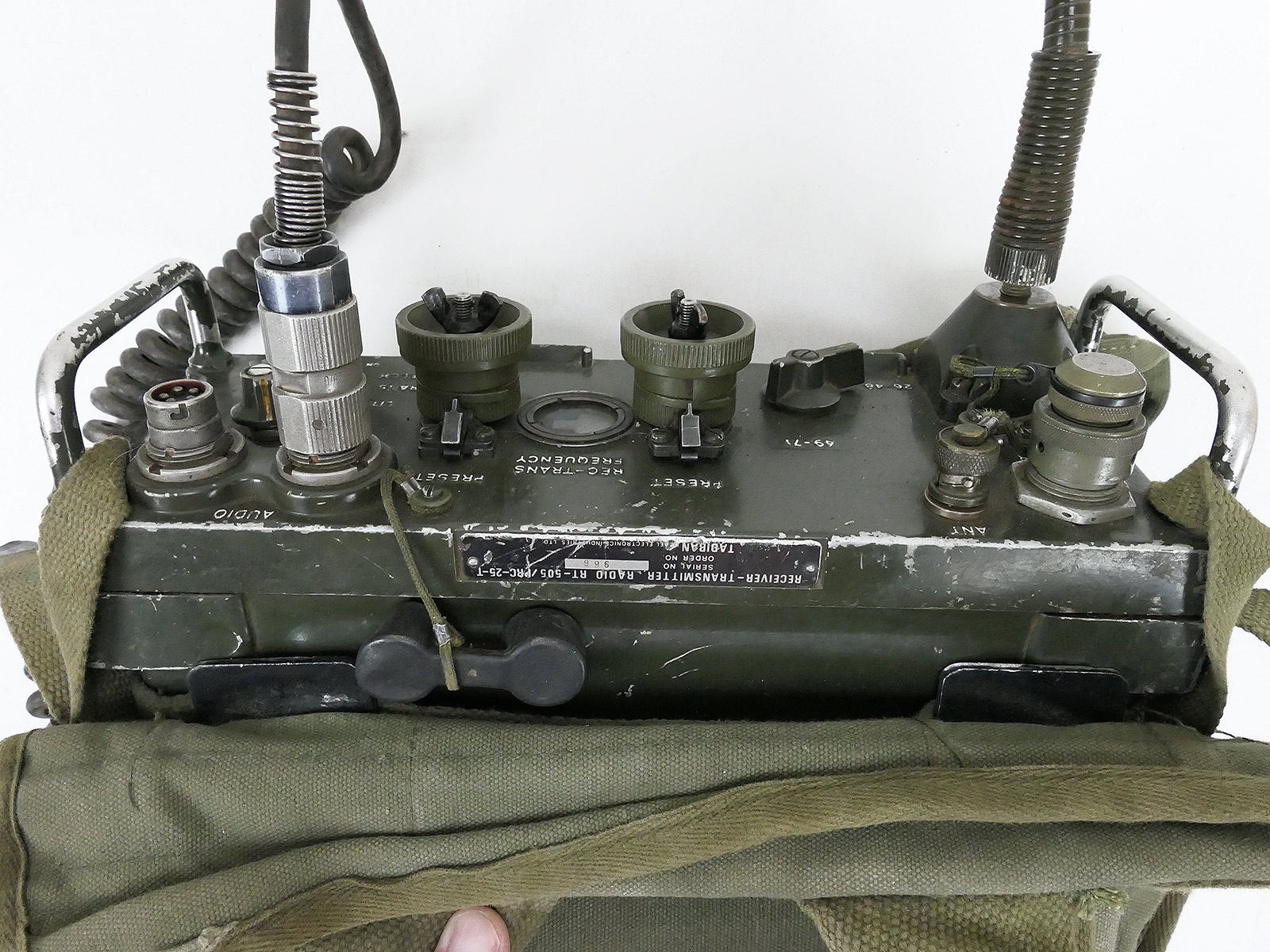 US ARMY Radio RT-505 / PRC-25 Tadiran Radio Receiver with Antenna ...