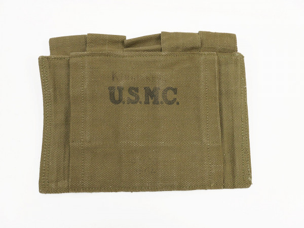 Original USMC WW2 MP Thompson magazine pouch Marine Corps for 5x stick magazines