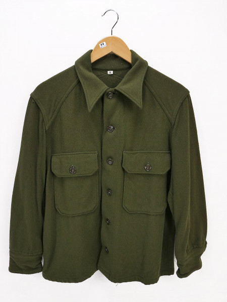 US Army Vintage Shirt Cold Weather Field Wool Field Shirt long sleeve olive - Medium 1950s-60s