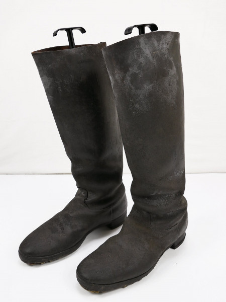 Wehrmacht leather boots Knobelbecher marching boots nailed shaft boots size ca.42