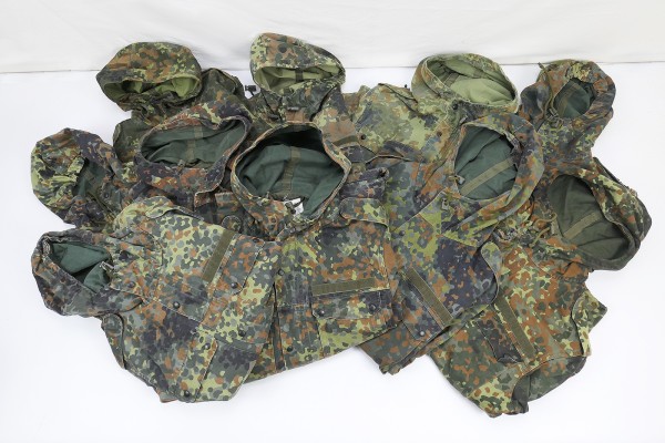 German Armed Forces Convolut Parka 10 pieces camouflage jackets Flecktarn