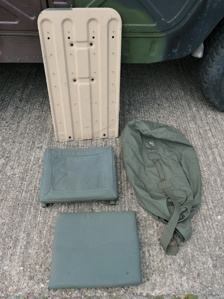 Seat parts with backrest and plate US ARMY Humvee HMMWV M35A2 all models Hummer Truck