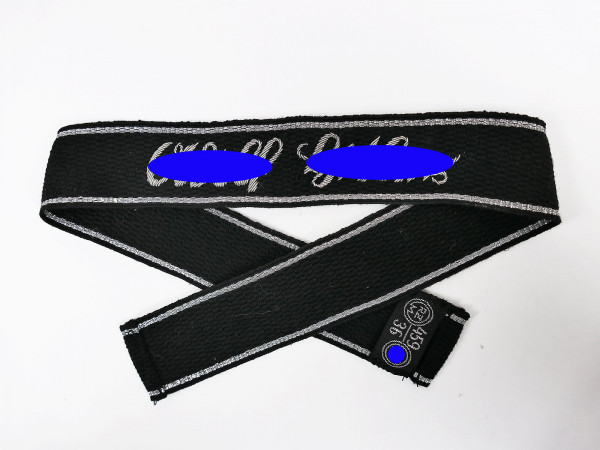 Waffen SS sleeve band A.H. Leibstandarte LAH officer hand embroidered with RZM label