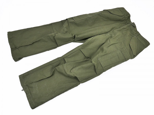 US ARMY Vietnam Trousers Cold Weather Sateen Olive 1974 Pants - Medium Regular