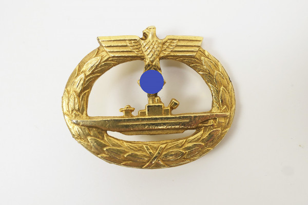 Kriegsmarine submarine war badge with beautiful patina