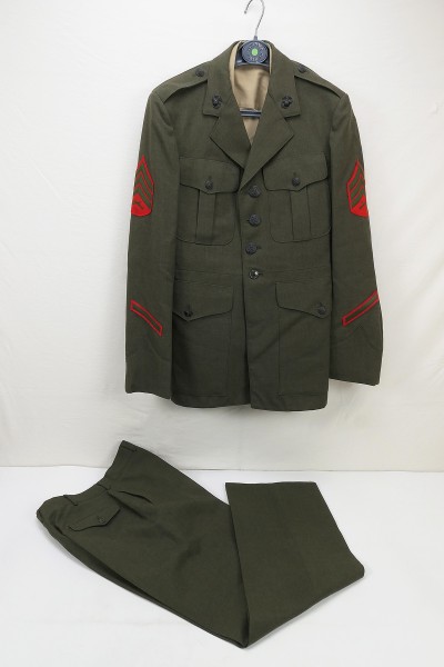 USMC uniform complete - jacket shirt pants - sergeant 80s Small