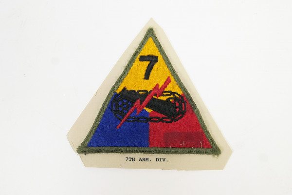 US ARMY WW2 Patch Sleeve Badge 7th Armored Division Panzer Division 1941-1947
