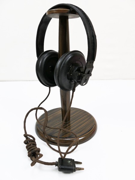 Wehrmacht Waffen SS Panzer headset Dfh.b 1941 Tornister radio set double handset PZ