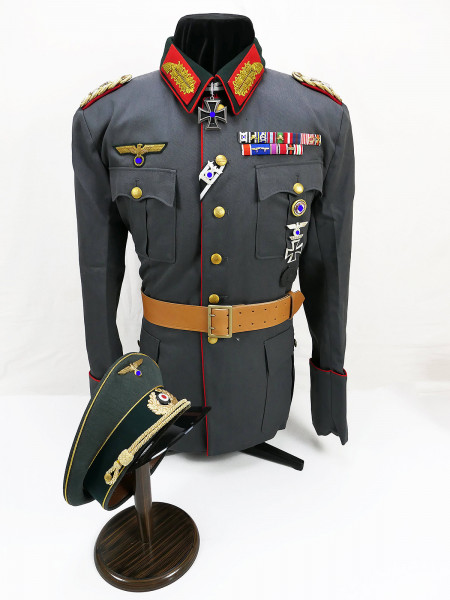 Uniform ensemble gabardine field blouse General Field Marshal Keitel with Knight's Cross belt peaked cap