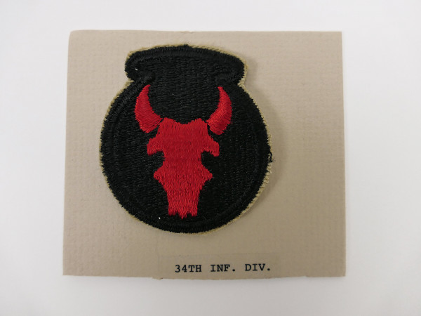 Original US ARMY WW2 Infantry Division Badge Patch - 34th Infantry Division Badge