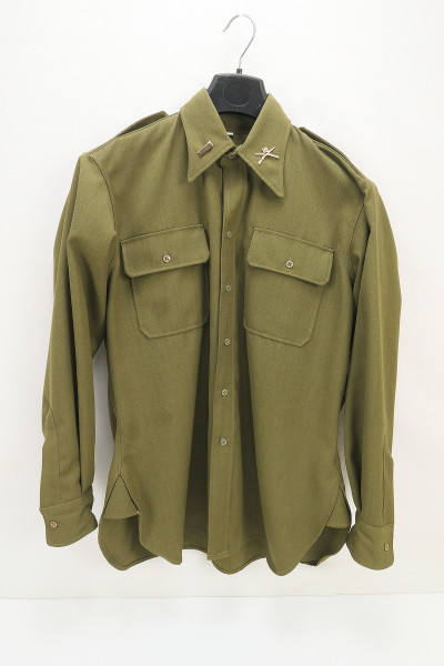 US Army Field Shirt M37 Officer Lt. WW2Wool mustard brown Top Repro with effects US40