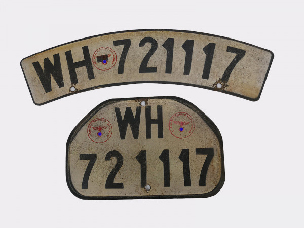 Wehrmacht set motorcycle team license plate license plate Wehrmacht team BMW Zündapp