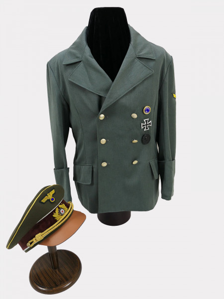 Uniform ensemble Reichskanzler Führer A.H. jacket and gabardine peaked cap