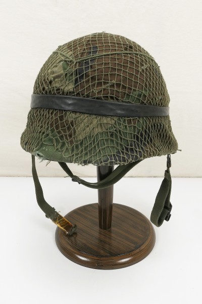 Original US ARMY M1 steel helmet / liner inside helmet / helmet net / Woodland Cover helmet cover