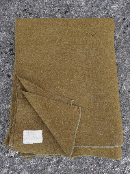 1942 Original US ARMY WW2 Wool Virgin Blanket OD Wool Blanket Camp Blanket