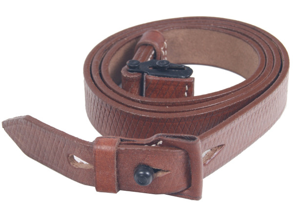 Carabiner K98 / STGW44 Carrying strap leather light brown / Leather strap 98K Frog carrying strap (N)