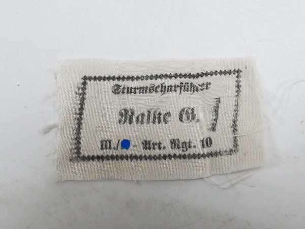 Waffen SS uniform / caps label "RALKE" name label underwear equipment