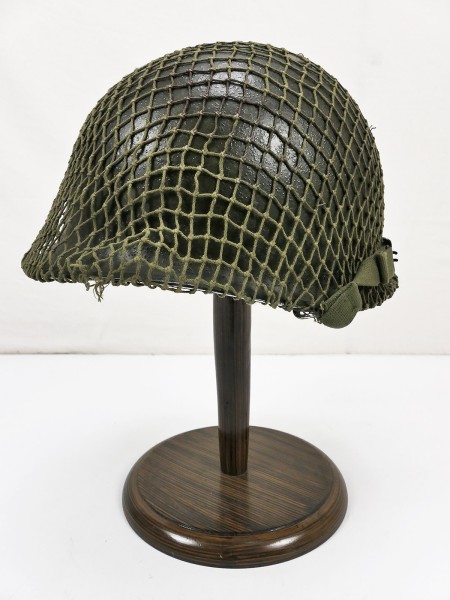 US M1 steel helmet WW2 / Vietnam with liner and helmet net war production