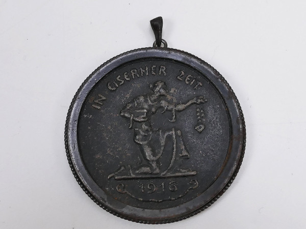 Medal In Iron Age 1916 WW1 Germany worked as a chain pendant