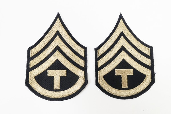 US ARMY WW2 Ranks Pair of Rank Badges Technician Third Grade Rank Badge Uniform