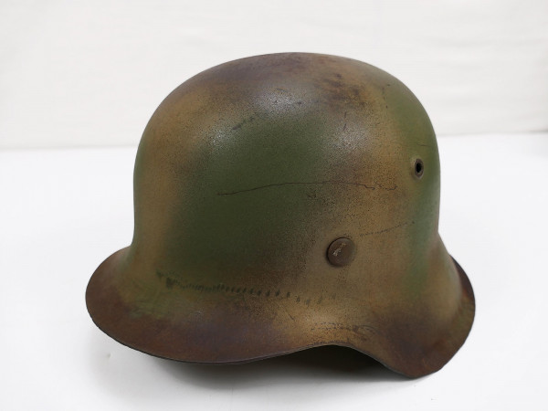 Wehrmacht camouflage steel helmet M42 with helmet lining size 55 Normandy camouflage helmet from museum