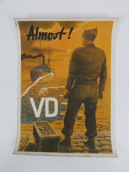 #09 WW2 Military Poster Poster US Army Barracks VD Venereal Disease Venereal Disease