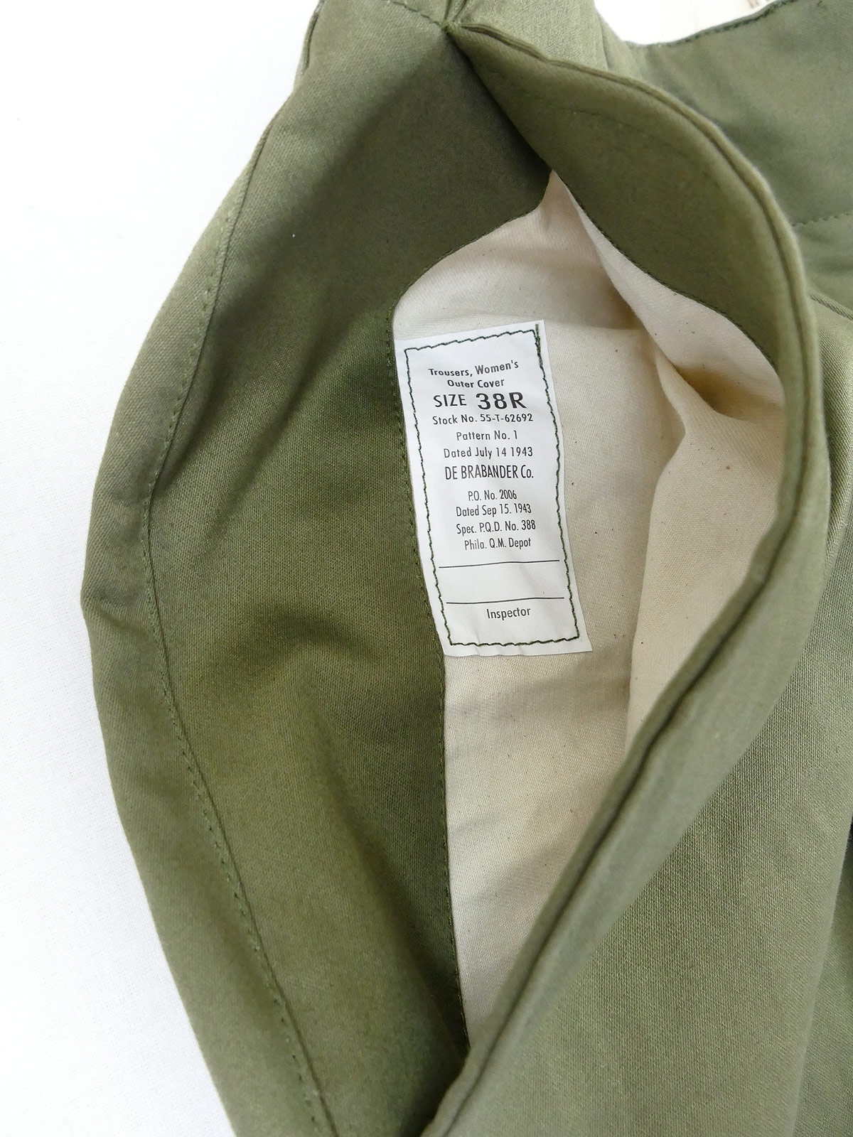 US WAC WOMENS ARMY CORPS WW2 M43 Vintage Trousers M-1943 Trousers