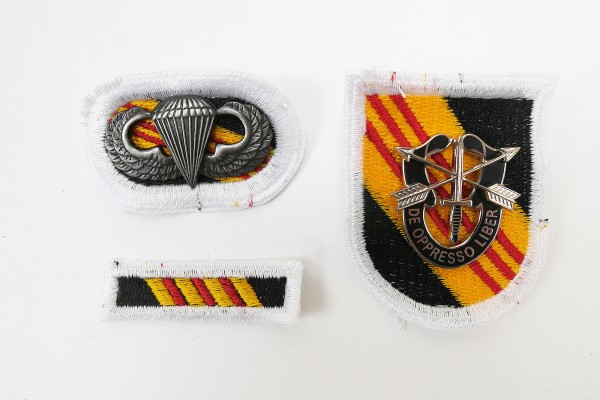 US Parachute Jump Wing oval - Beret Patch - Candy Bar Special Forces 5th. SFG (A) 3rd Design