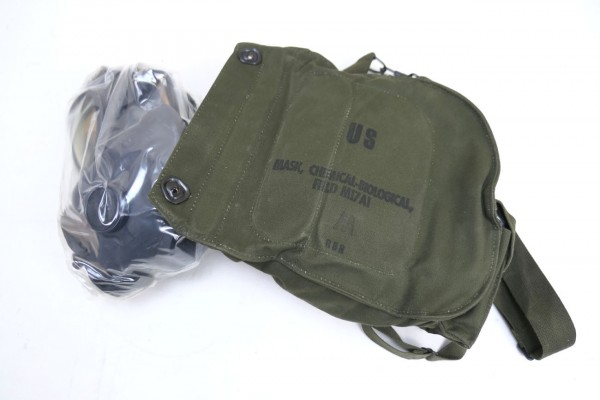 Original US gas mask M17A1 with bag Mask Protective Field M17 - 1980s