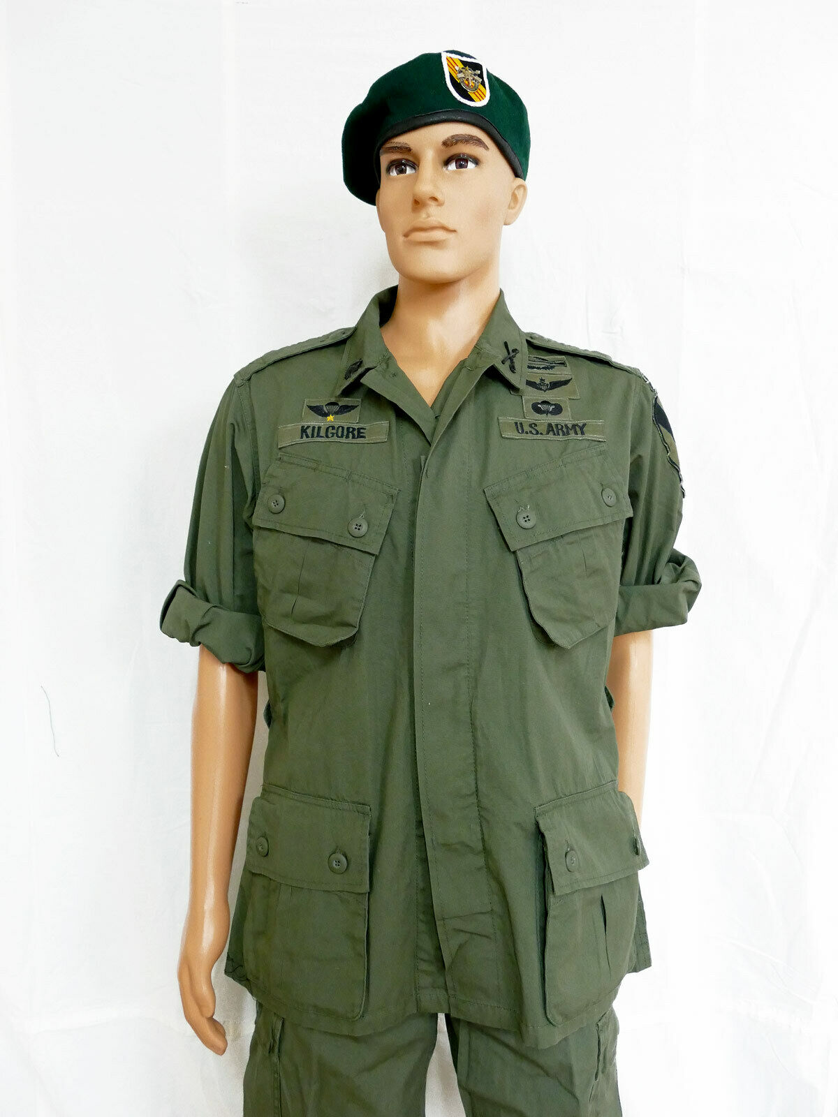 US Army Vietnam Jungle M64 Uniform komplett Lt Colonel Bill Kilgore Kostüm Hut