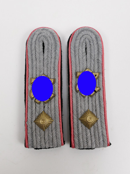 Epaulettes Waffen SS LAH Leibstandarte Panzer with metal overlays Obersturmführer