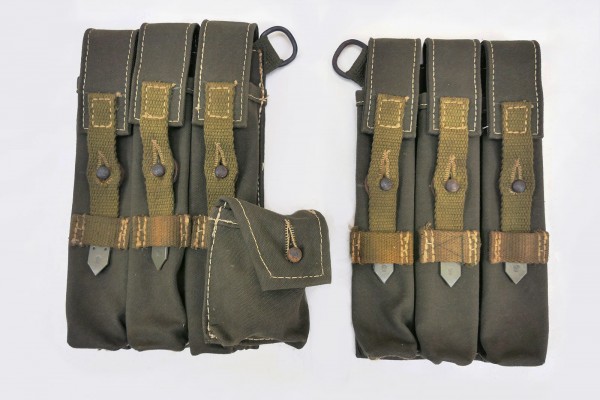 Wehrmacht DAK MP 38/40 Magazine Pouches 1x Pair - MP38 MP40 South Front Reed Green