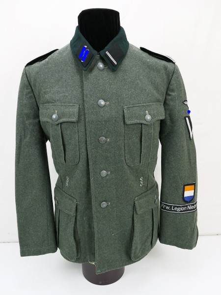 Waffen SS M36 Feldbluse Uniform Freiwilligen Legion Niederlande aus Museumsauflösung