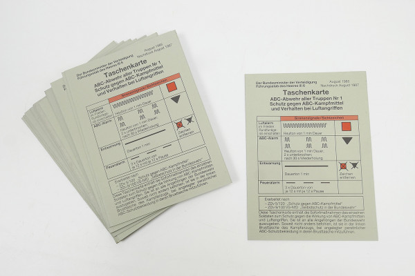 Bundeswehr pocket map ABC ordnance defense