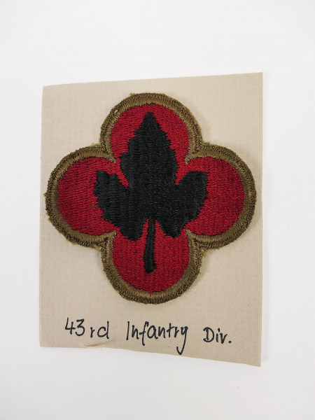 Original US ARMY WW2 Infantry Division Badge Patch - 43rd Infantry Division Badge