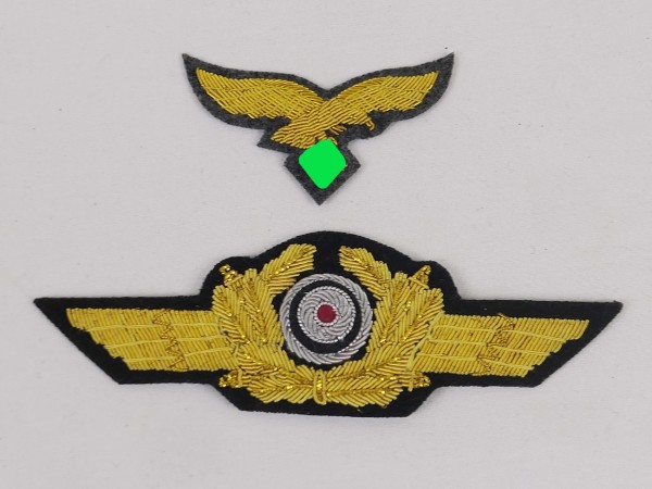 Set Effects Luftwaffen peaked cap officer / cap eagle + cap wreath LW airman paratrooper