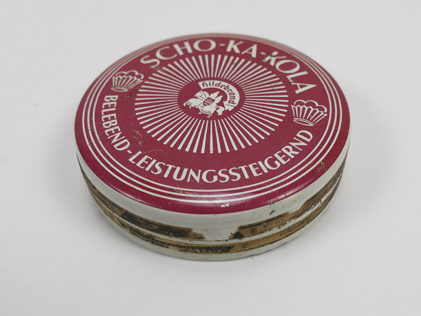 Antique tin can Hildebrand Schokakola tin 50s Fliegerschokolade -empty-