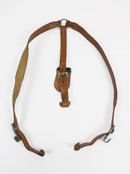 Tropen DAK Luftwaffe Y-strap leather lacquered Koppeltragehilfe Fallschirmjäger