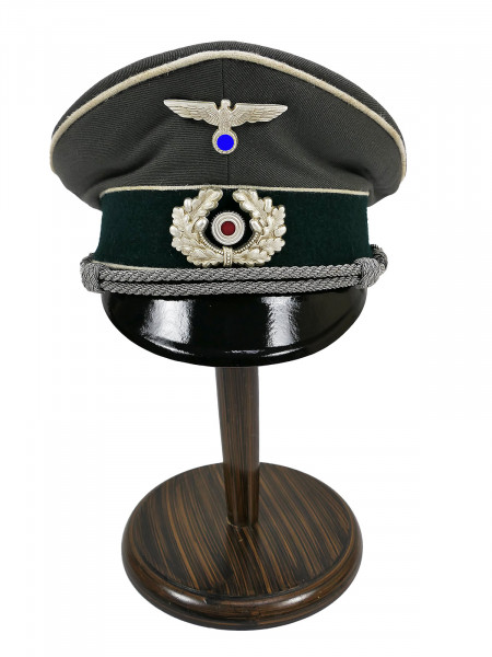 Wehrmacht army peaked cap officer size 57 with metal effects