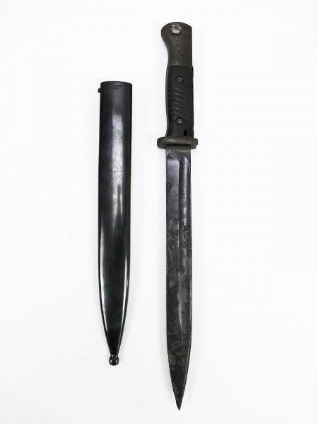 Wehrmacht original bayonet M84/98 K98 / side rifle F. Herder with repro scabbard