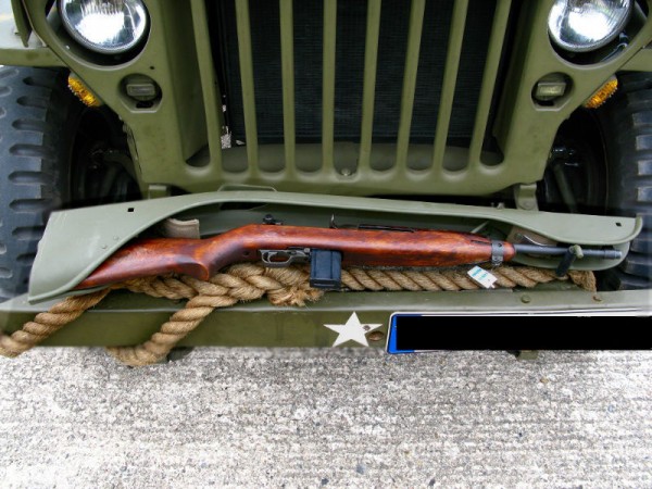 US RIFLE HOLDER Rifle Holder Mount M1 Carbine Garand Willys Jeep MB M201