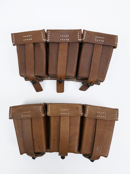 USED 2x cartridge pouch K98 brown - version for Luftwaffe / German Afrika Korps