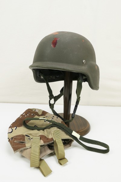#57 Nato PASG Paratrooper Combat Helmet Combat Helmet Size Large with US Desert Helmet Cover