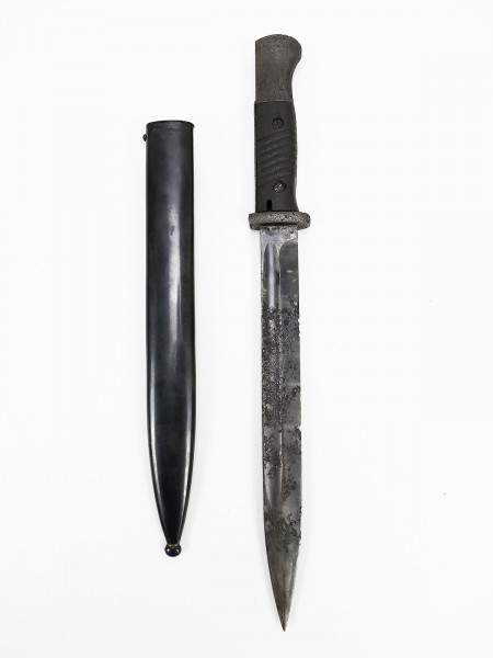 Wehrmacht original bayonet M84/98 K98 / sidearm Coppel GmbH with repro scabbard