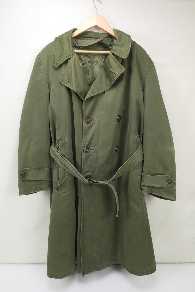 Original US Overcoat Field OD7 Coat Trench Coat 1950 Size Medium