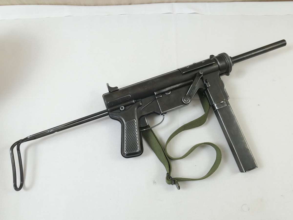 Us Army Ww2 M3 Grease Gun Submachine Gun Cal45 Deco Model Movie Gun