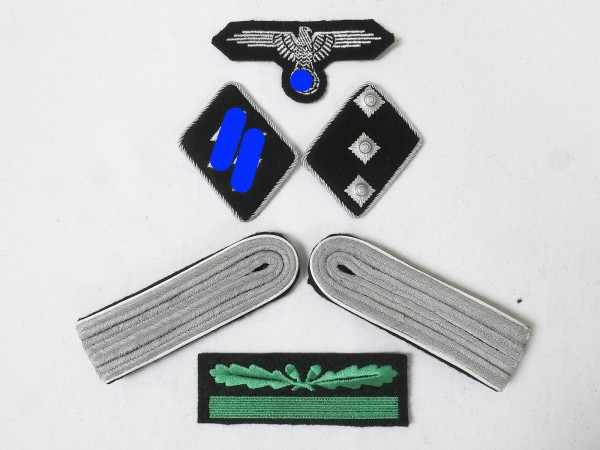 Set of Effects Badges Weapons Elite Shoulderboards Sleeve Eagle Collar Mirror for Untersturmführer