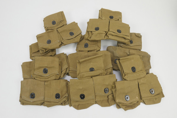 1x piece British Smle Lee Enfield Webbing Triple Cartridge Pouch Magazine Pouch Khaki