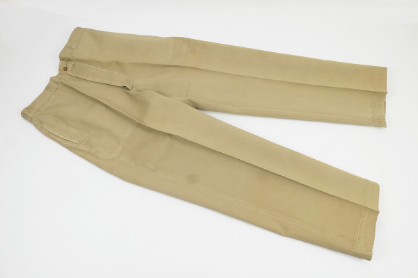 Original US Chino Trousers Man`s Cotton Uniform Twill Khaki QM Shade No1 1956