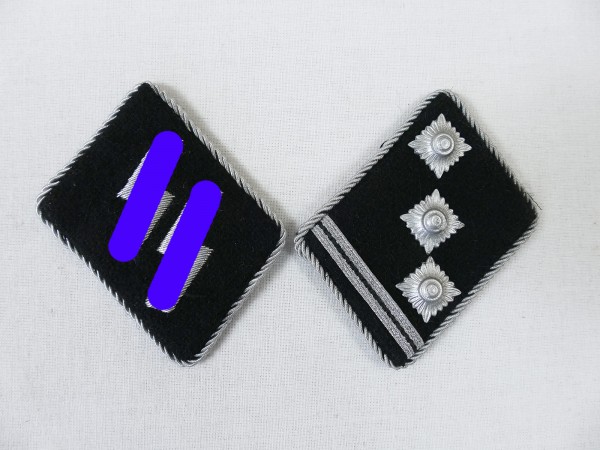 Waffen Elite SS collar mirror / Obersturmführer Oberleutnant thin version